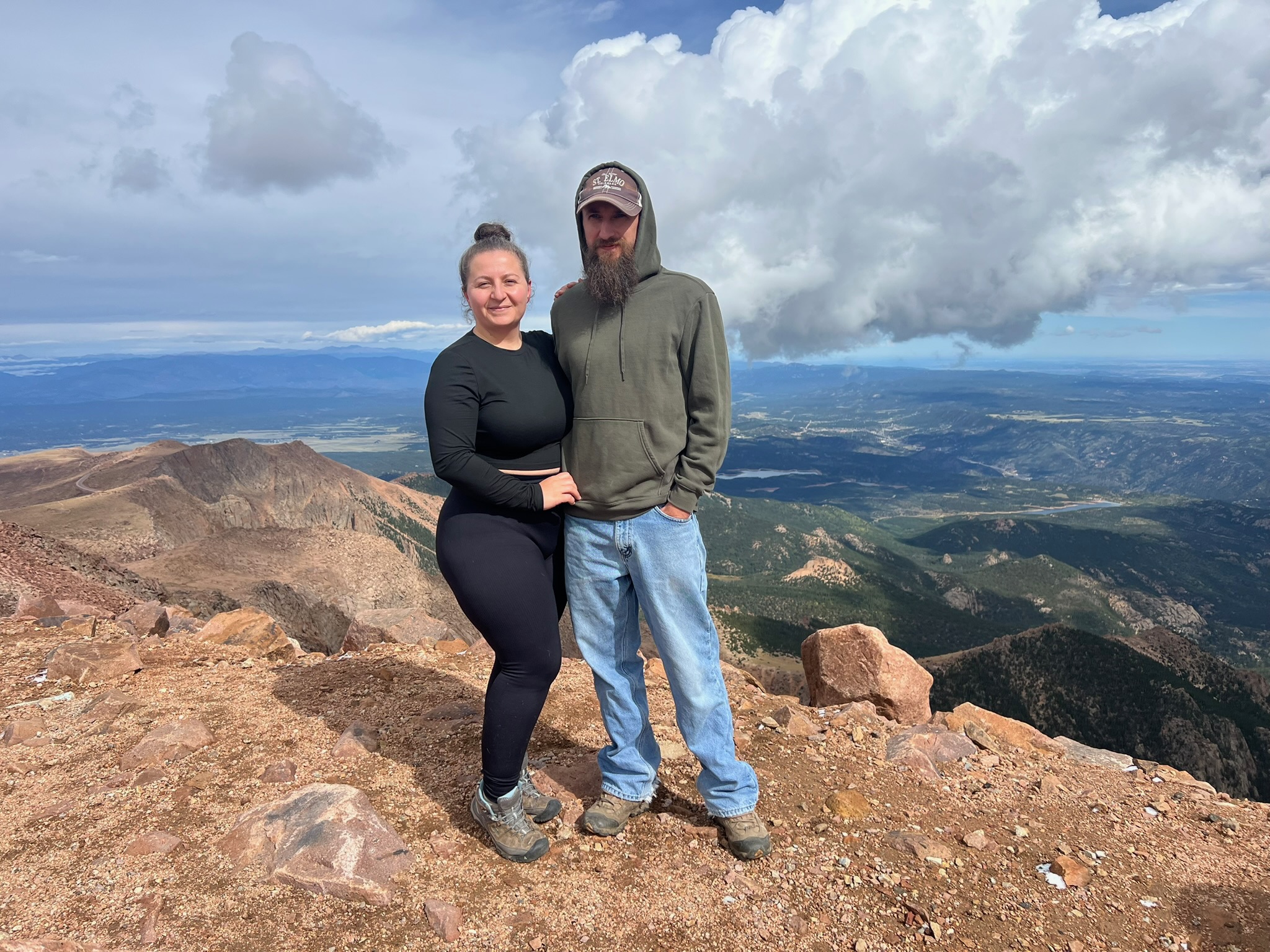 At the summit of Pikes Peak