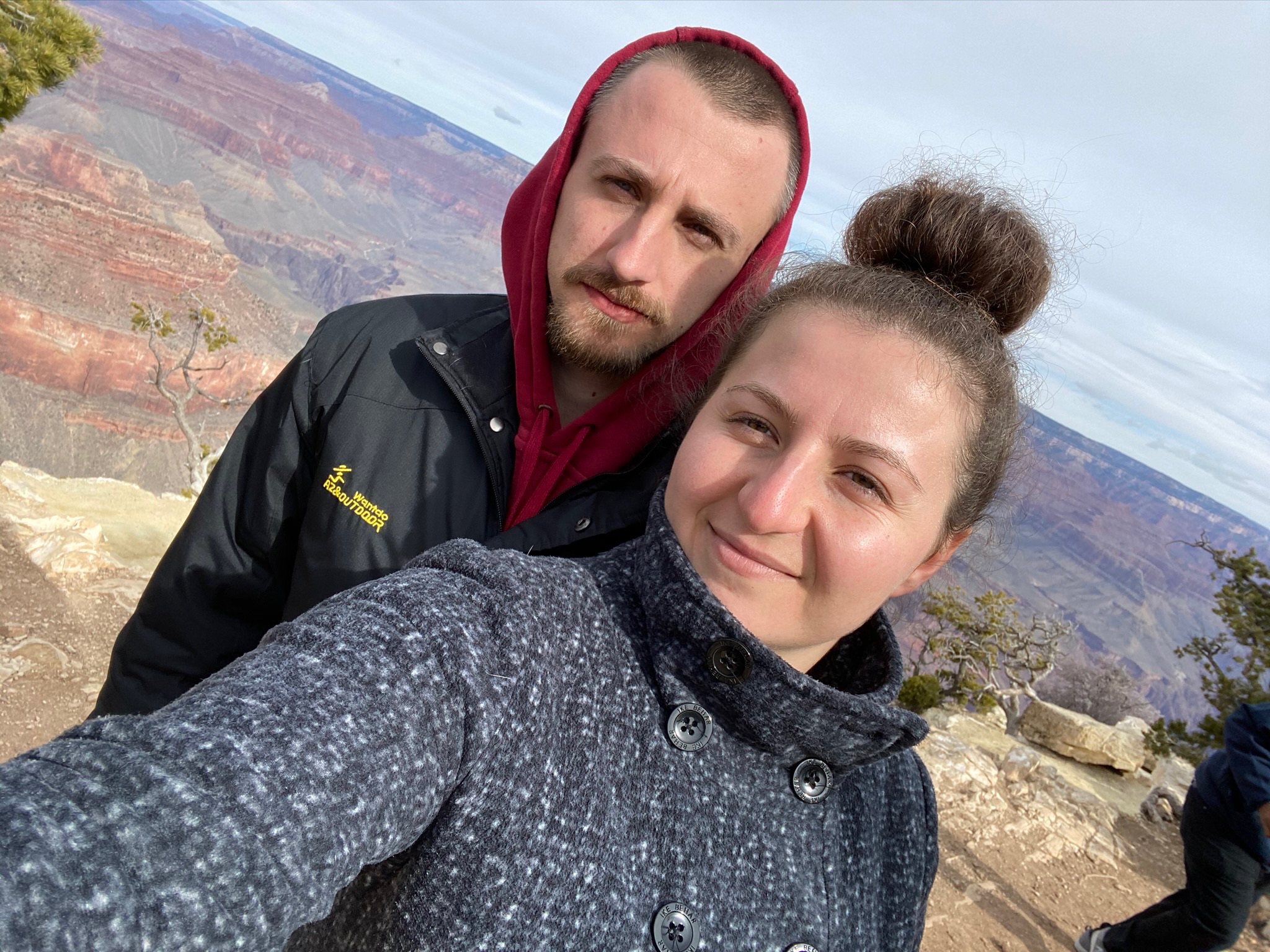At the rim of the Grand Canyon