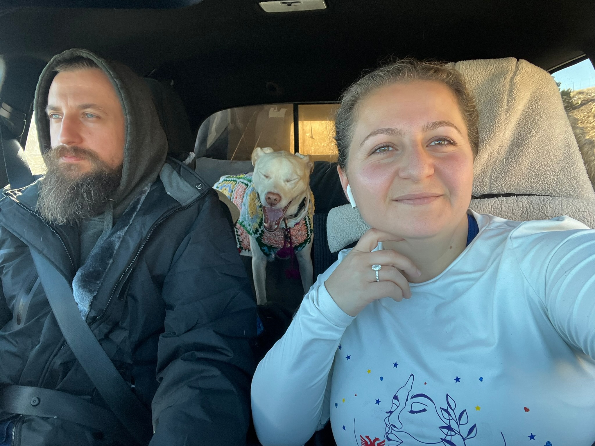 A winter road trip with our dog